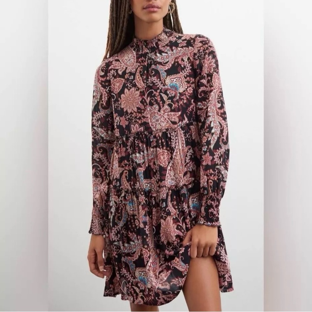 NWT Anthropologie Cady Paisely Tiered Dress XS